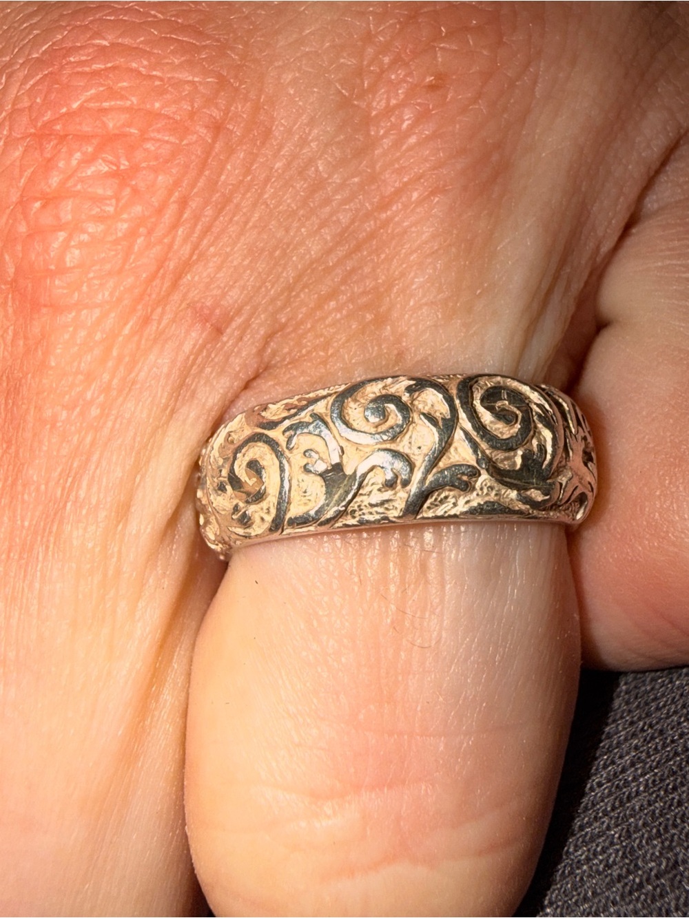 Carolyn Pollack Relios Intricate Scroll Pattern Women's Band Ring sz7